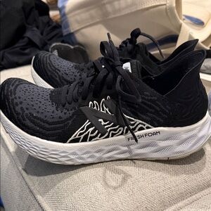 New Balance Black and White Athletic Shoes